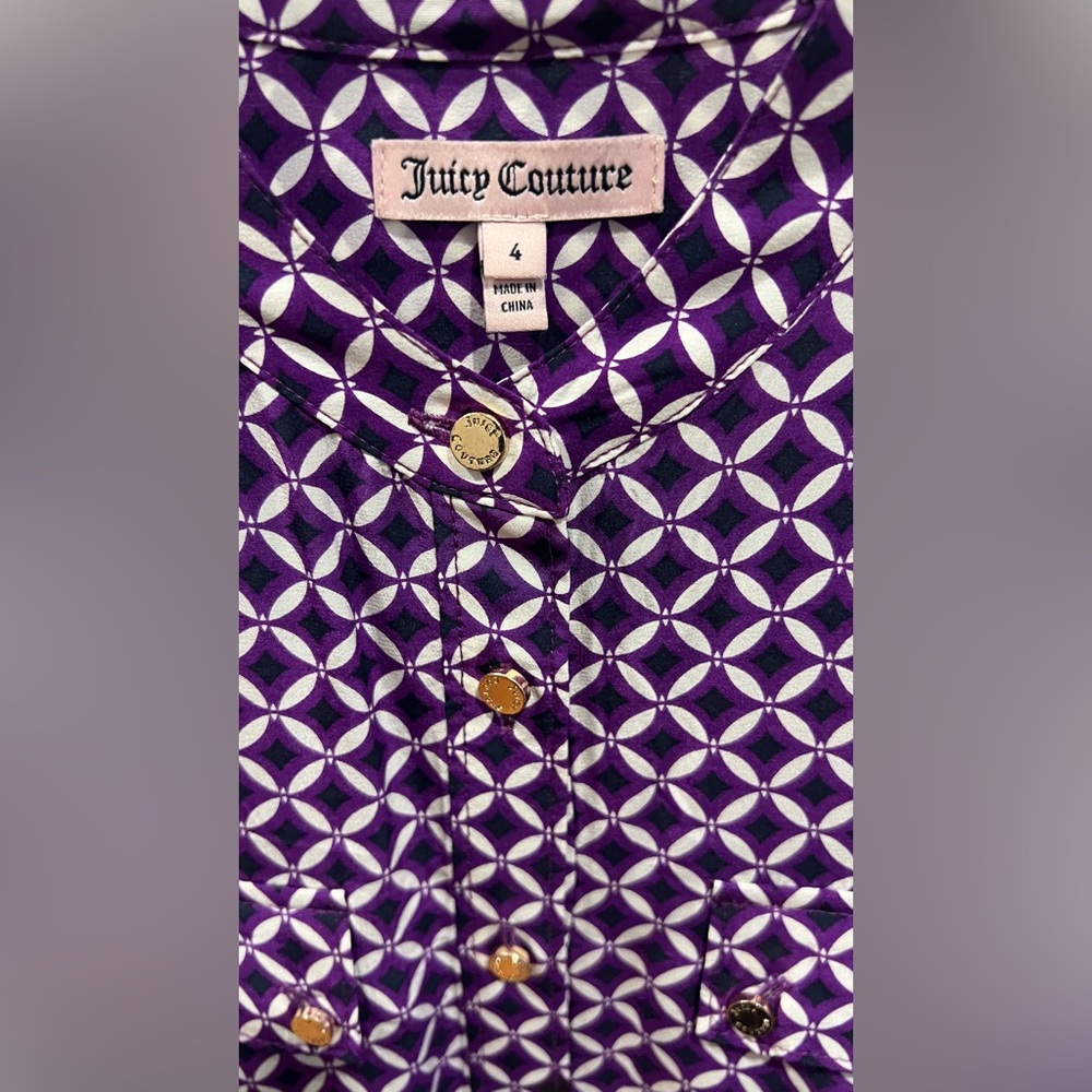 Juicy Couture Size 4 Multicolor Silk Tunic Dress - Picture 6 of 16